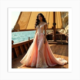 Mermaid Wedding Dress 6 Art Print