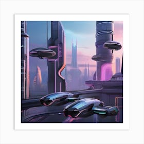 Futuristic City 9 Art Print