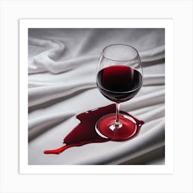 Spilt Red Wine Art Print
