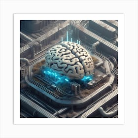 Futuristic Brain 14 Art Print