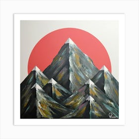 Mountain Range geometric mountains Art Print