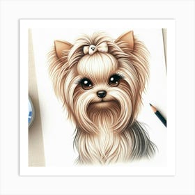 A yorkie female 3 Art Print