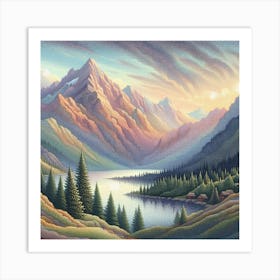 Mountain landscape 2 Art Print