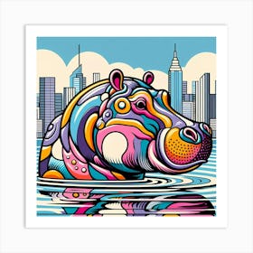 Hippo 4 Art Print