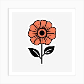 Flower Sticker Art Print