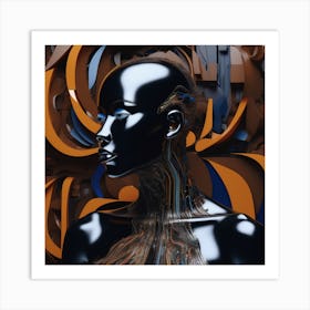 'Electronic Woman' Art Print