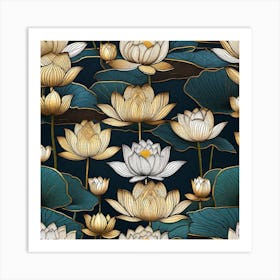 Lotus Flower Wallpaper 7 Art Print