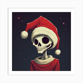 Merry Christmas! Christmas skeleton 4 Art Print