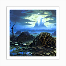 Gloomy Landscape Art Print