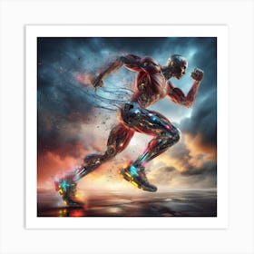 Cyborg running Art Print