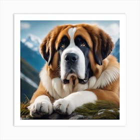 St Bernard 38 Art Print