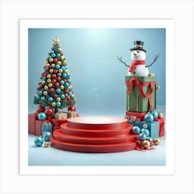 Festive Holiday Stage Art Print