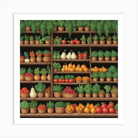 Vegetable Shelf Art Print