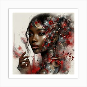 'The Girl In Red' Art Print