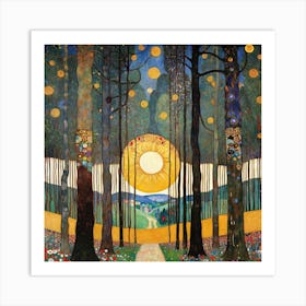 Sun In The Woods 7 Art Print