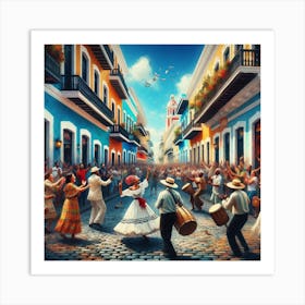 Old San Juan - Street Scene 1 Art Print