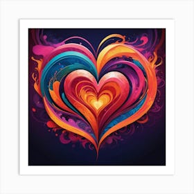 Heart Of Love 1 Art Print