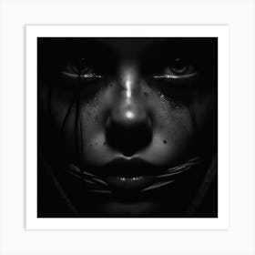 Face in the dark Art Print