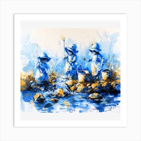 Children In The Water Art Print