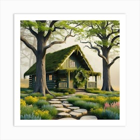 Fairy House In The Forest 1 Art Print