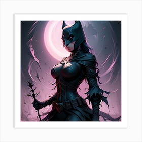 Batgirl in the Dark Night Art Print