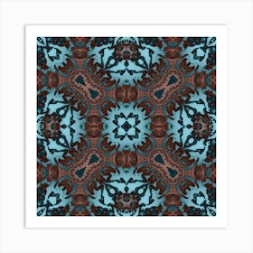 Pattern Blue Star From Spots 2 Art Print