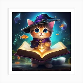 Cat In A Hat Art Print