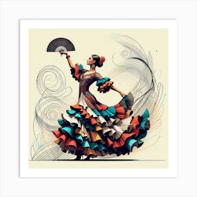 Flamenco Dancer 5 Art Print