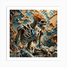 Angry Skeleton Art Print