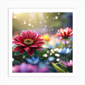 Flowers In The Garden 10 Art Print