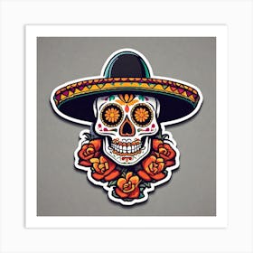 Day Of The Dead Skull 41 Art Print