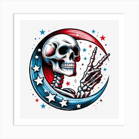 American Skeleton Art Print