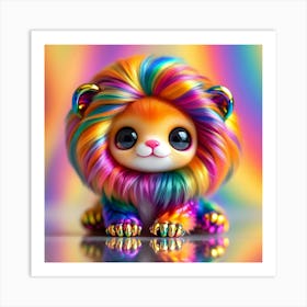 Rainbow Lion 4 Art Print