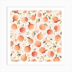 Peach Watercolor Art Print