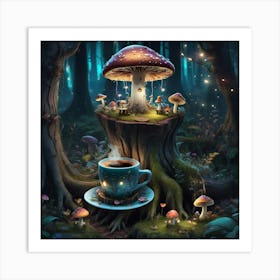 Cup Of Tea In The Forest 6 Art Print