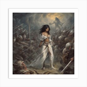 He Always Gives His Hardest Battles To His Strongest Soldiers I Am A Daughter Of Yahweh I Am In Yahweh S Army I Am A Demon Slayer Betray This And Surrealism Fantasy Picture Art Print