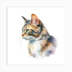 Ukrainian Levkoy Cat Portrait 1 Art Print