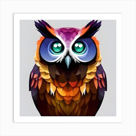 Colorful Owl Art Print