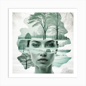 Woman'S Face Art Print