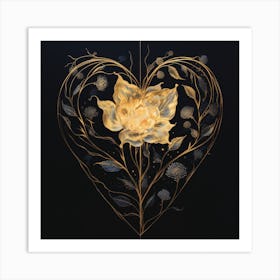 Golden Heart Art Print