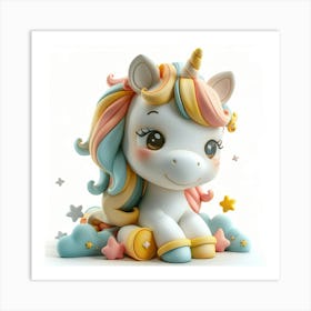 Unicorn Figurine 9 Art Print