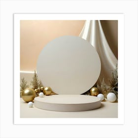 White Christmas Table 2 Art Print