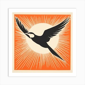 Retro Bird Lithograph Common Tern 3 Art Print