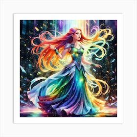 Rainbow Girl 5 Art Print