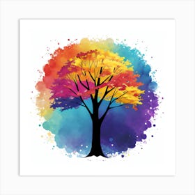 Rainbow Tree 1 Art Print