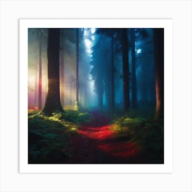 Mysterious forest Art Print