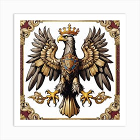 Eagle With Crown Art Print