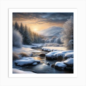 Snowy Landscape 2 Art Print