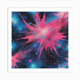 Pink Splatters Art Print