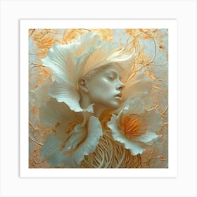 Flower Motif Vintage Art Silverpoint Artpastel Theme Sf Intricate Artwork Masterpiece Ominous 666272163 (1) Art Print